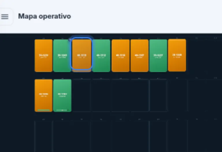 El mapa del patio: animación sobre una captura real de la app